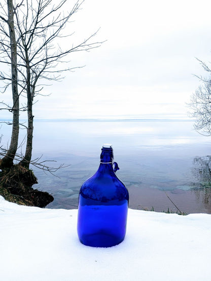 Blue Bottle Love Big filled with pure and fresh spring water